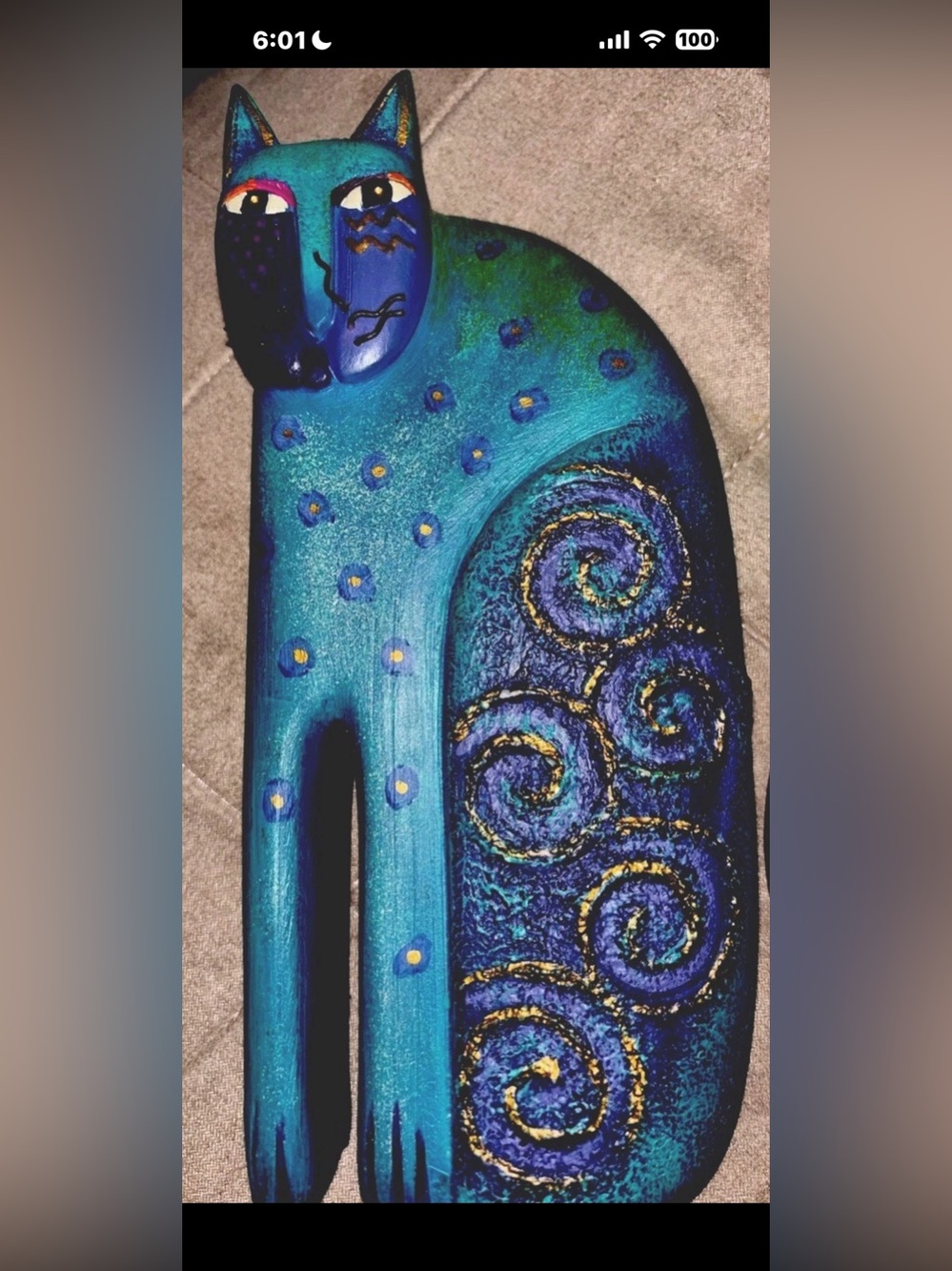 Laurel Burch 8” “Santa Fe Felines” Cat Sculpture LB-2019